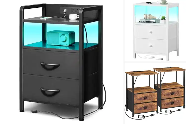 Detailed view of Best Nightstands With Charging Stations