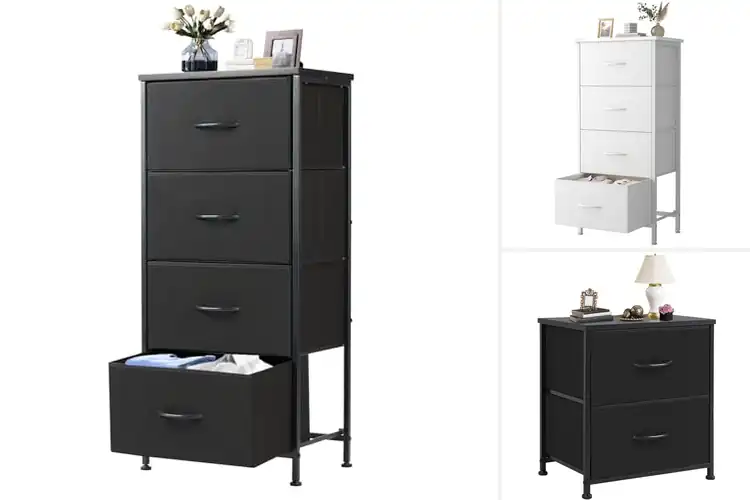 Detailed view of Best Nightstands With Fabric Drawers