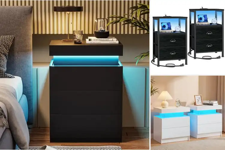 Detailed view of Best Nightstands With LED Lights