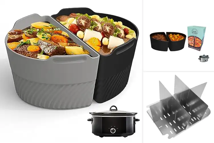 Detailed view of Best Split Slow Cooker Inserts: Cook Two Dishes Easily